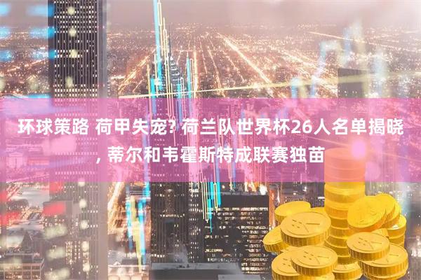 环球策路 荷甲失宠? 荷兰队世界杯26人名单揭晓, 蒂尔和韦霍斯特成联赛独苗